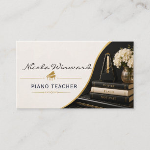 Carte de visite de professeur de piano