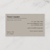 Carte de visite de professeur de russe langue seco (Dos)