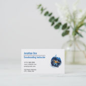 Carte de visite de professeur de snowboard (Debout devant)