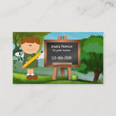 Carte de visite de professeur de tableau craie de  (Devant)