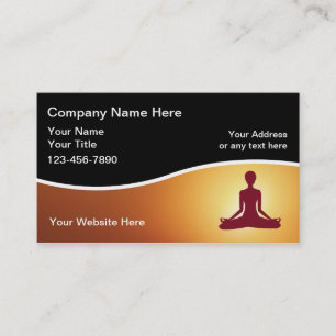 Carte de visite de professeur de yoga