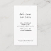 Carte de visite de professeur de yoga (Dos)