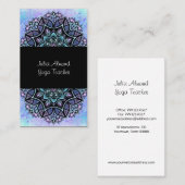 Carte de visite de professeur de yoga (Devant / Derrière)