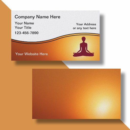 Carte de visite de professeur de yoga