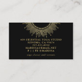 Carte de visite de professeur de yoga céleste Sole (Dos)