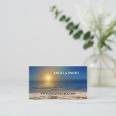 Carte de visite de professeur de yoga de Sunset Be (Debout devant)