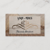 Carte de visite de professeur de yoga en lin bambo (Devant)