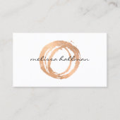 Carte de visite de professeur de yoga minimal rose (Devant)