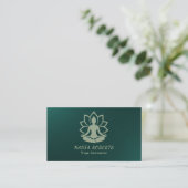 Carte de visite de professeur de yoga | Modèle (Debout devant)