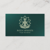Carte de visite de professeur de yoga | Modèle (Devant)
