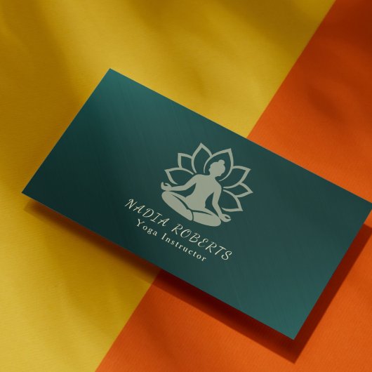 Carte de visite de professeur de yoga | Modèle