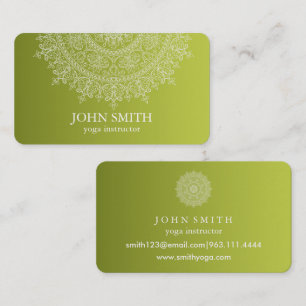 Carte de visite de professeur de yoga moderne mand