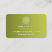 Carte de visite de professeur de yoga moderne mand (Dos)
