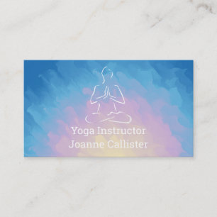 Carte de visite de professeur de yoga ou de Pilate