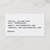 Carte de visite de professeur d'éducation spéciale (Dos)