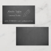 Carte de visite de professeur remplaçant de crayon (Devant / Derrière)