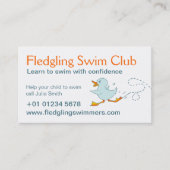 Carte de visite de professeurs de bain de club de (Devant)