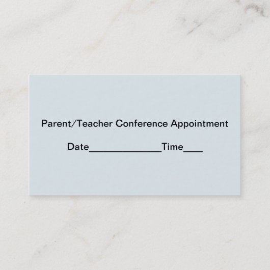 Carte de visite de professeurs de géographie (Dos)