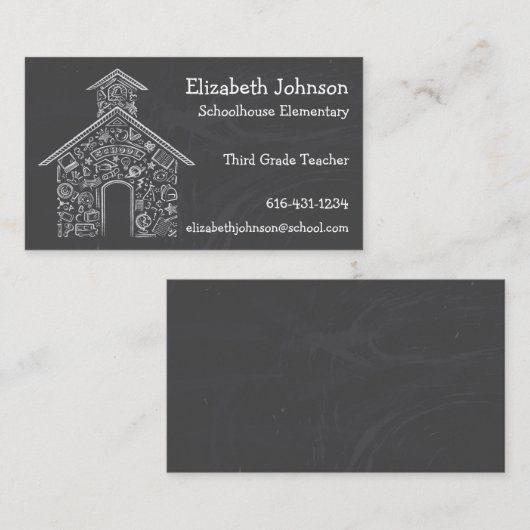 Carte de visite de professeurs d'école (Devant / Derrière)