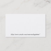 Carte de visite de profession d'enfant (Dos)