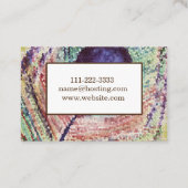 Carte de visite de professionnel d'art de plume (Dos)