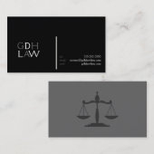 Carte de visite de professionnel d'avocat de (Devant / Derrière)
