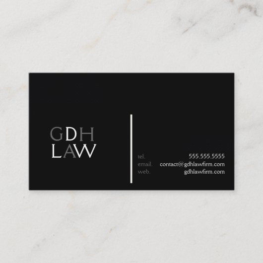 Carte de visite de professionnel d'avocat de (Devant)