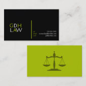 Carte de visite de professionnel d'avocat de (Devant / Derrière)