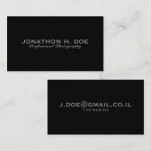 Carte de visite de professionnel de Black&Silver (Devant / Derrière)