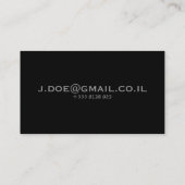 Carte de visite de professionnel de Black&Silver (Dos)