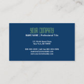 Carte de visite de professionnel de carte du monde (Dos)