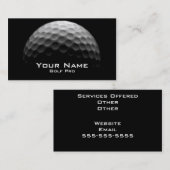 Carte de visite de professionnel de golf (Devant / Derrière)