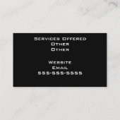 Carte de visite de professionnel de golf (Dos)