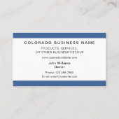 Carte de visite de professionnel de montagnes du (Dos)