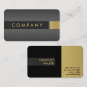 Carte de visite de professionnel de titane et d'or (Devant / Derrière)