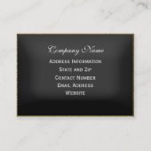 Carte de visite de professionnel d'élégance de (Dos)