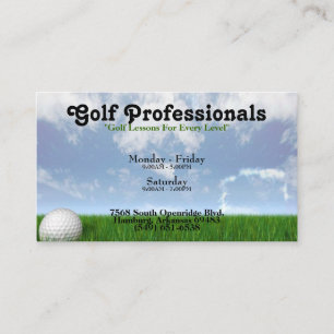 Carte de visite de professionnels de golf
