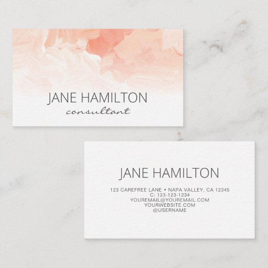 Carte de visite de profil Abstrait moderne (Devant / Derrière)