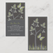 Carte de visite de profil : Arbre avec papillon (Devant / Derrière)