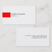 Carte de visite de profil blanc rouge professionne (Devant / Derrière)