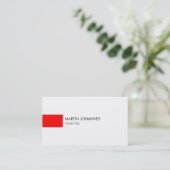 Carte de visite de profil blanc rouge professionne (Debout devant)