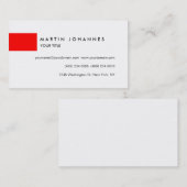 Carte de visite de profil Chic Professionnel Rouge (Devant / Derrière)