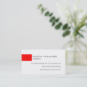 Carte de visite de profil Chic Professionnel Rouge (Debout devant)