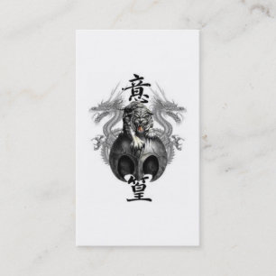 Carte de visite de profil de tigre de dragon