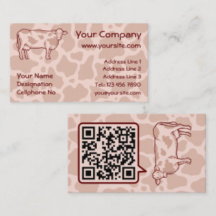Carte de visite de profil de vache