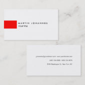 Carte de visite de profil professionnel rouge blan (Devant / Derrière)