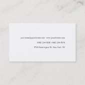 Carte de visite de profil professionnel rouge blan (Dos)