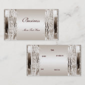 Carte de visite de profil Sepia Floral (Devant / Derrière)