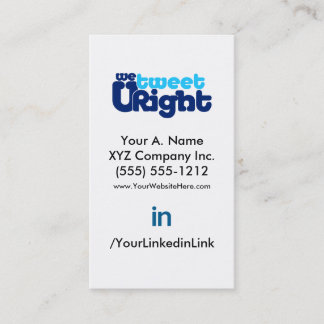 Carte de visite de profil social WTURiteB 2.0 vert