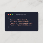 Carte de visite de programmeur amusant| développeu (Devant)